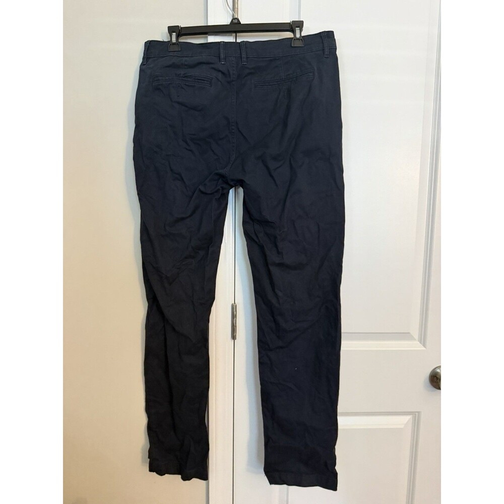 Flint & Tinder 365 Straight Fit Pants Men's 33x32 Navy Blue 5 Pocket Chino - Picture 4 of 7